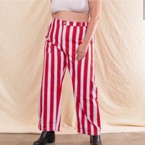 Big Bud Press Work Pants Los Angeles Medium Red Stripe Pants